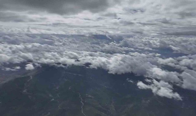 Muğla semalarında sis bulutu görsel şölen oluşturdu