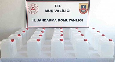 Muş'ta 100 litre etil alkol ele geçirildi