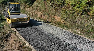 Ordu'da sıcak asfalt çalışmaları devam ediyor