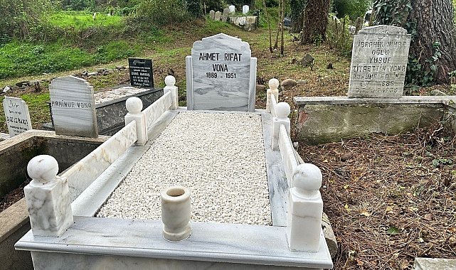 Ordu'nun ikinci valisinin kabrinde bakım çalışması yapıldı