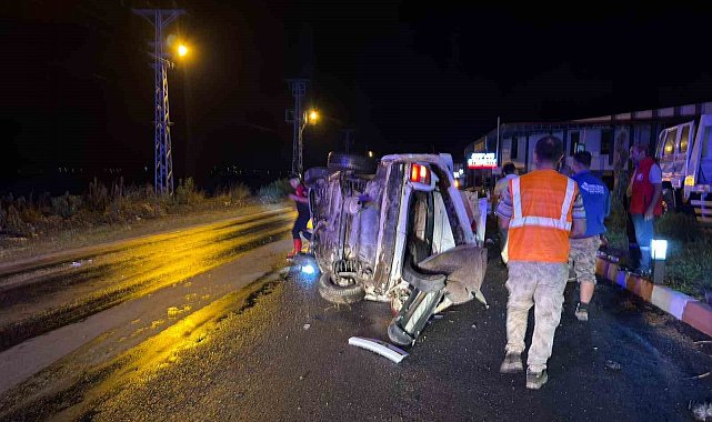 Osmaniye'de otomobil takla attı: 3 yaralı
