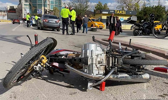 Otomobil ile motosiklet çarpıştı: 1 yaralı