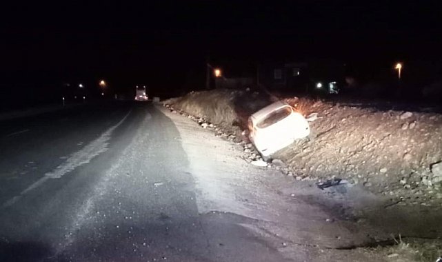 Otomobil şarampole girdi: 2 yaralı