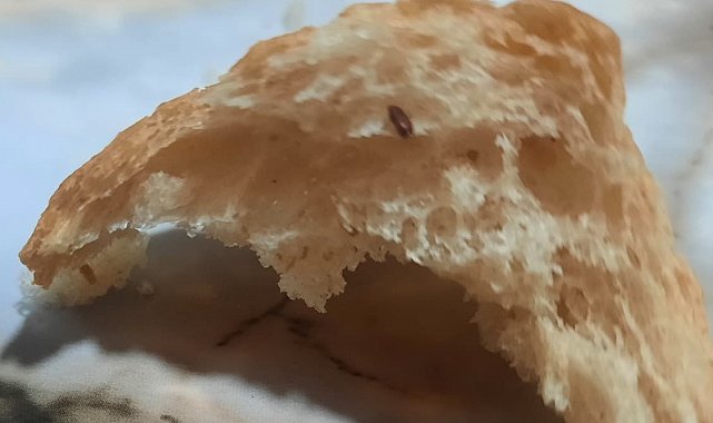 Pamukkale Halk Ekmek'in içerisinden çıkan fare dışkısı ve un kurdu yeni doğum yapan anneyi sütten kesti