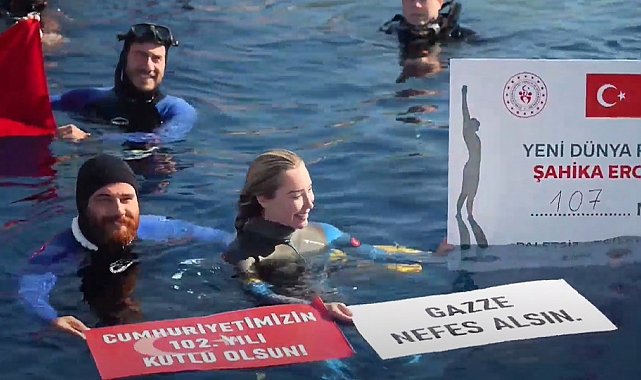 Şahika Ercümen 'Cumhuriyet' ve 'Gazze' için dünya rekoru kırdı