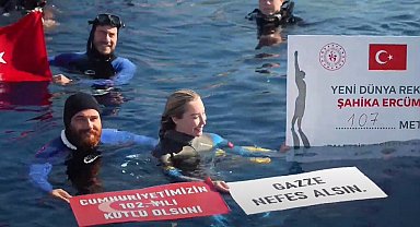 Şahika Ercümen 'Cumhuriyet' ve 'Gazze' için dünya rekoru kırdı