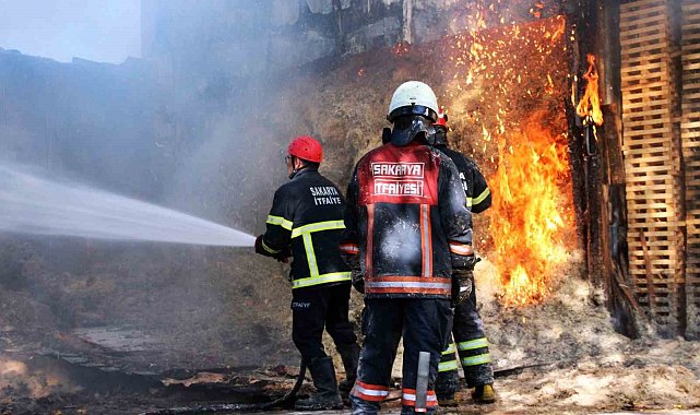 Sakarya'da ahşap atölyesinde korkutan yangın