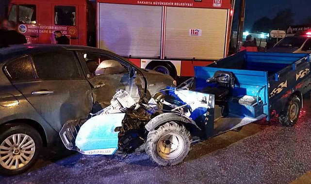 Sakarya'da otomobil ile patpat çarpıştı: 6 yaralı