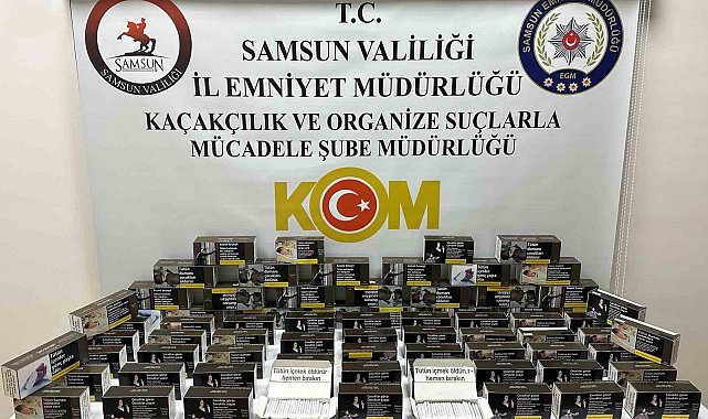 Samsun'da kaçak makaron operasyonu