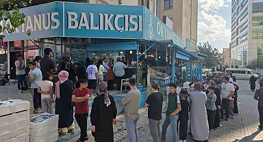 Şanlıurfa'da ucuz hamsi kuyruğu