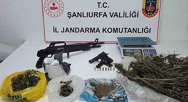 Şanlıurfa'da uyuşturucu madde ile silah ele geçirildi