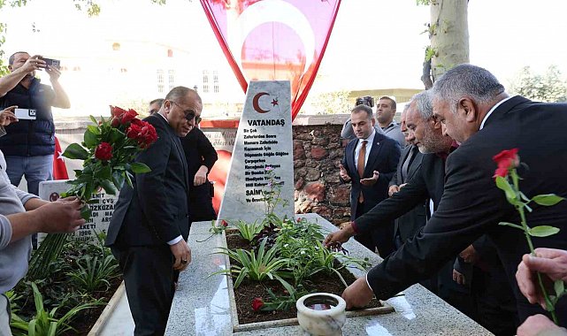 Şehit Kaymakam Saim Bey, kabri başında anıldı