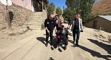 Sınır köyündeki iki özel çocuğun yüzü hasta yatağı ve akülü sandalyeyle güldü