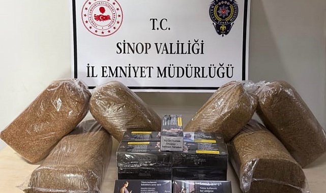 Sinop'ta 30 kilo tütün ve 3 bin makaron ele geçirildi