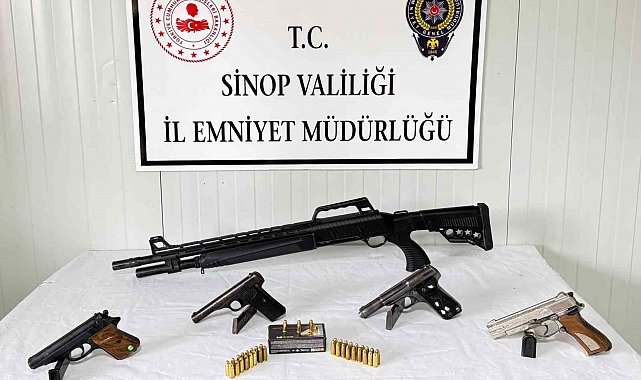 Sinop'ta silah kaçakçılığı operasyonu: 3 gözaltı