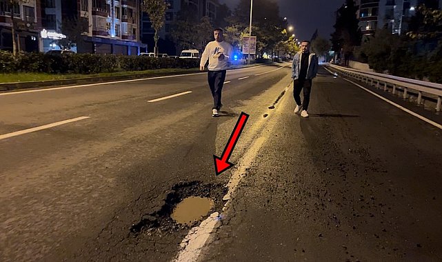 Tekirdağ'da sürücü çukurdan kaçarken başka çukura daldı: "Çok kötüydü, çok korktuk"