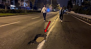 Tekirdağ'da sürücü çukurdan kaçarken başka çukura daldı: "Çok kötüydü, çok korktuk"