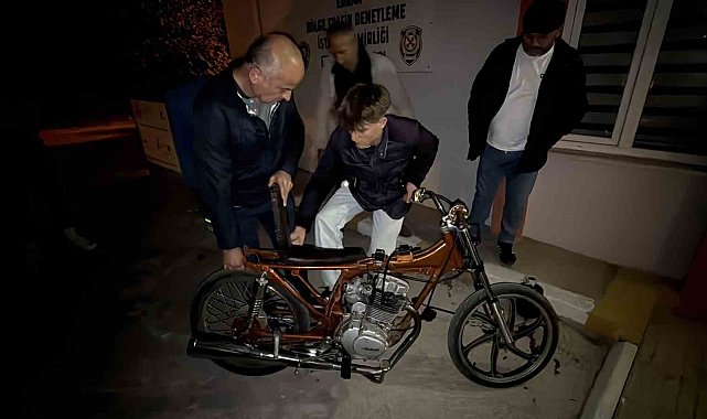 Tokat'ta bisikletini motosiklete çeviren gence ceza yağdı