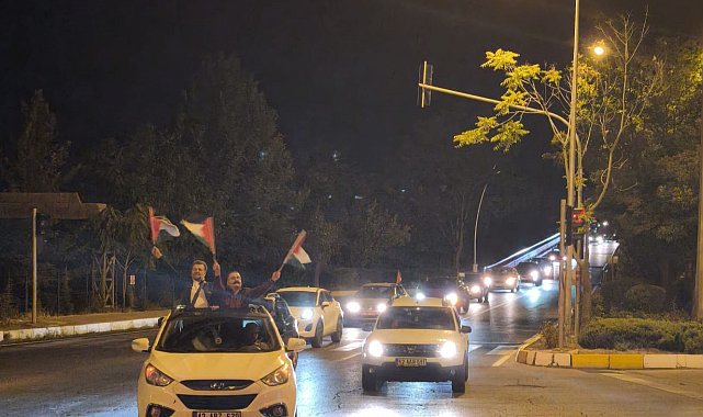 Tunceli'de Filistin'e destek konvoyu