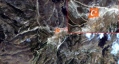 Türk Bayrağı uzaydan görüntülendi