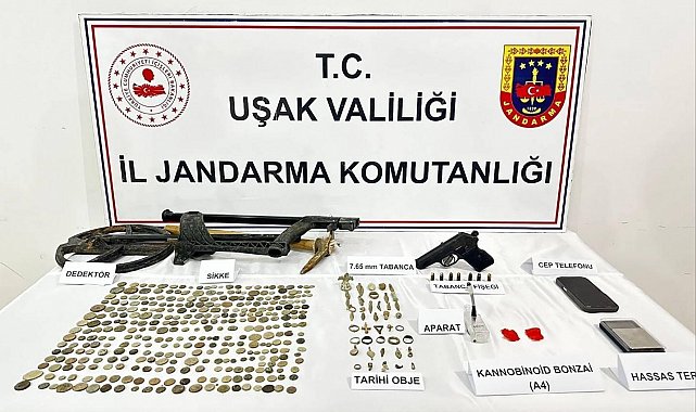 Uşak'ta jandarma ekipleri tarihi eser kaçakçılarına göz açtırmadı