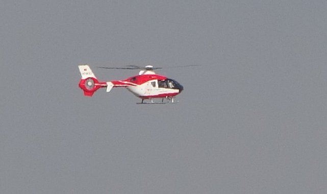Van'dan Gaziantep'e helikopter ambulansla hasta nakli