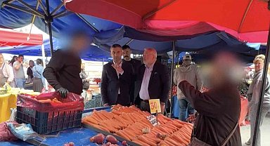 Vatandaş şikayet etti, kayıtsız kalmayan belediye başkanı pazarcılara sert tepki gösterdi