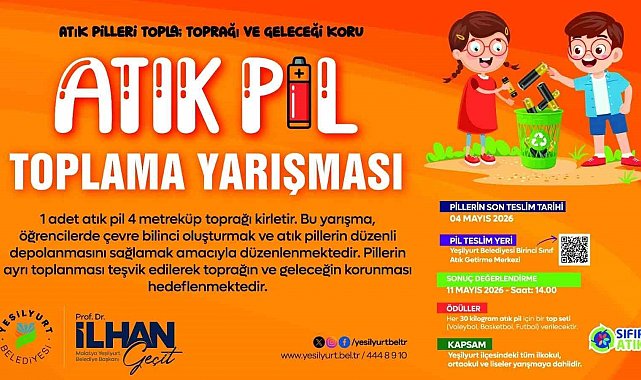 Yeşilyurt'ta çocuklar çevre için geri dönüşümde yarışıyor