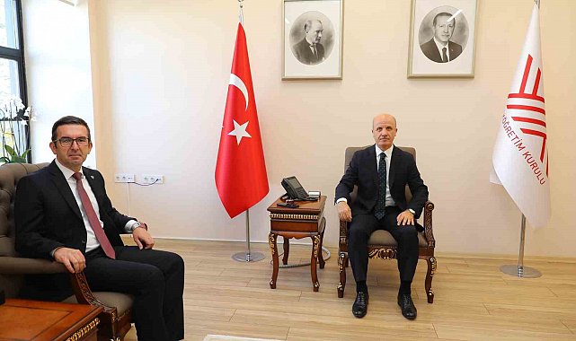 YÖK Başkanı Özvar, Kosova'nın Ankara Büyükelçisi Vrenezi'yi kabul etti