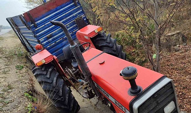 Yoldan çıkan traktörden düşen sürücü hayatını kaybetti