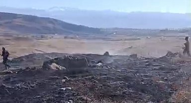 Yüksekova'da anız yangını kontrol altına alındı