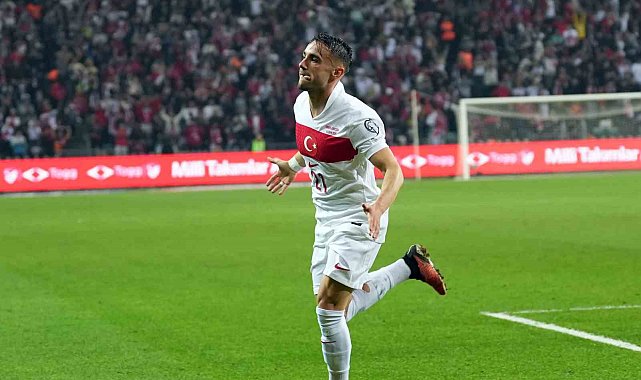 Yunus Akgün, milli formayla 3. gol sevincini yaşadı