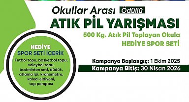 Yunusemre'de okullararası atık pil toplama yarışması başladı