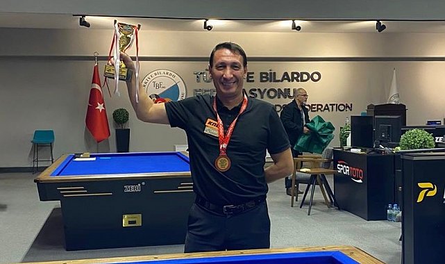 3 bant bilardo Türkiye şampiyonu Köseoğlu oldu