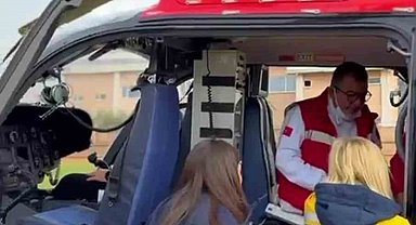 7 yaşındaki epilepsi hastası 112 helikopter ambulansla Mersin' sevk edildi