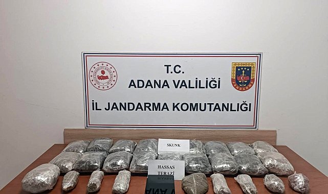 Adana'da 11 kilo skunk ele geçirildi