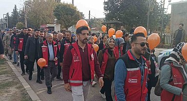 Adıyaman protokolü kadına şiddet için yürüdü