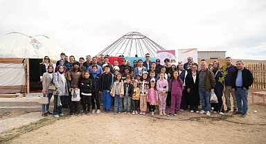 Altay köyünde "Ailem Okulum" projesiyle Kazak kültürü tanıtıldı