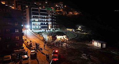 Amasra'da inşaat alanında göçük meydana geldi