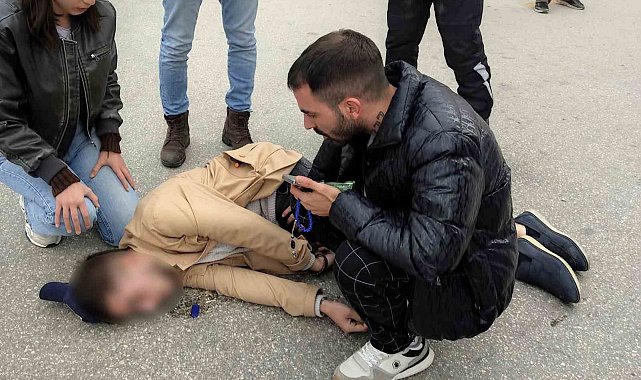 Aniden yere yığılan şeker hastası genç korkuttu