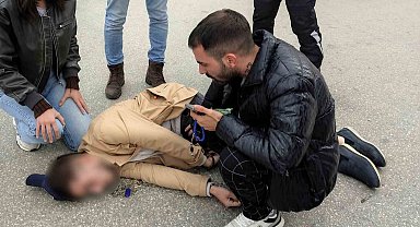 Aniden yere yığılan şeker hastası genç korkuttu