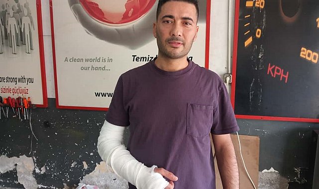 Ayırmaya çalıştığı kavga nedeniyle 3 yaşındaki oğlunun yanında saldırıya uğradı