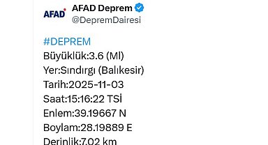 Balıkesir'de 4.9 büyüklüğünde deprem