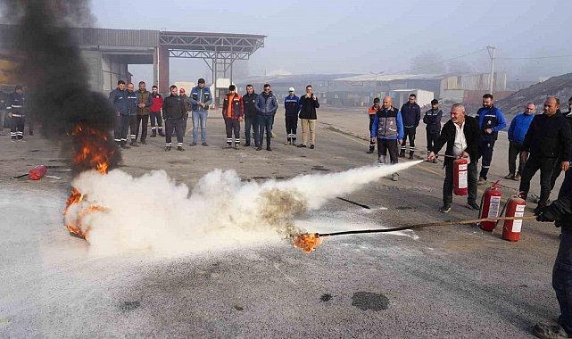 Başiskele'de yangın eğitimi ve tatbikatı