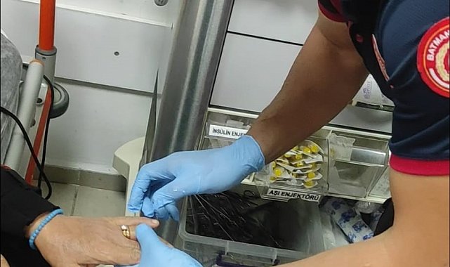 Batman'da itfaiye ve sağlık ekiplerinden ortak "yüzük çıkartma" operasyonu