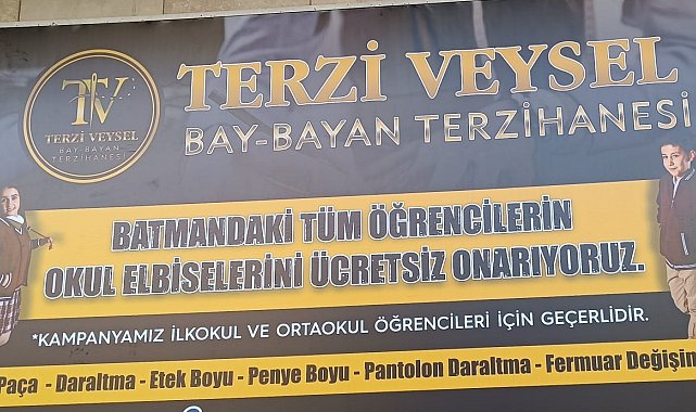 Batmanlı terziden örnek davranış: Yırtık ve sökük okul kıyafetlerini ücretsiz onarıyor