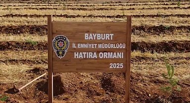 Bayburt emniyetine ait hatıra ormanı oluşturuldu