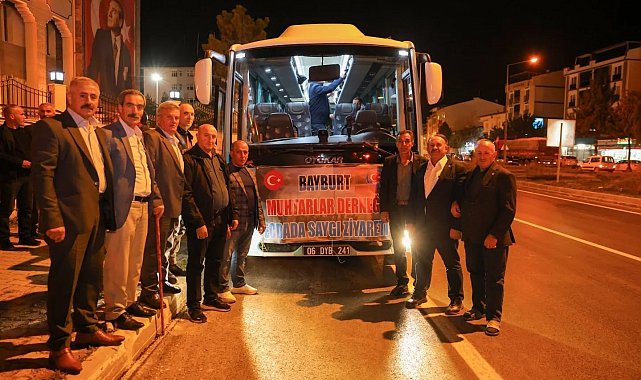 Bayburtlu muhtarlar 'Ecdada Saygı' ziyareti için Çanakkale'ye uğurlandı