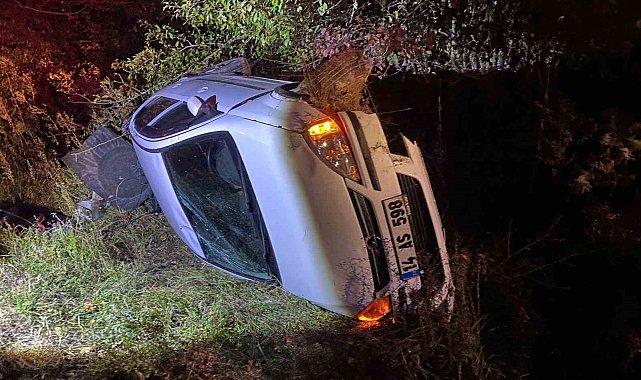 Bolu'da otomobil takla attı: Yaralı sürücü ehliyetsiz çıktı