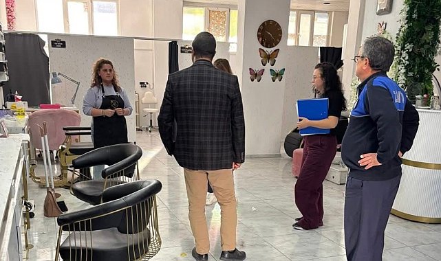 Buharkent'te güzellik salonlarına ortak denetim